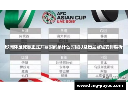欧洲杯足球赛正式开赛时间是什么时候以及历届赛程安排解析