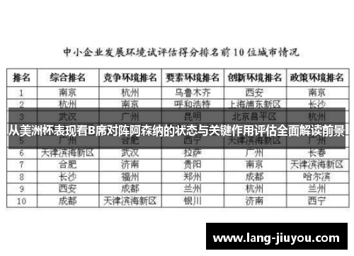 从美洲杯表现看B席对阵阿森纳的状态与关键作用评估全面解读前景